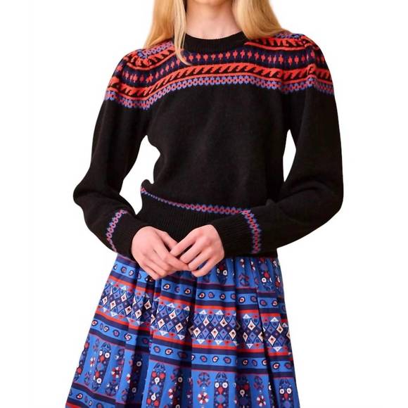 NEW HUNTER BELL jackie sweater in highgrove fairisle - Picture 1 of 4